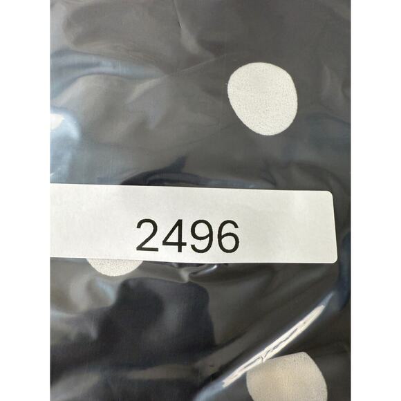 Worthington Sz M Black Polka Dot Flutter Sleeve Blouse Lightweight Semi-Sheer - Picture 10 of 10